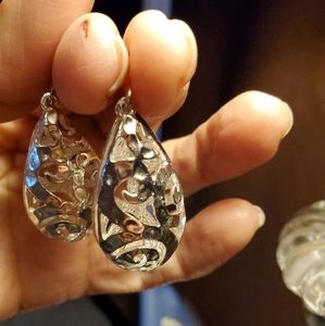 Beautiful Silver Tone Drop Earrings